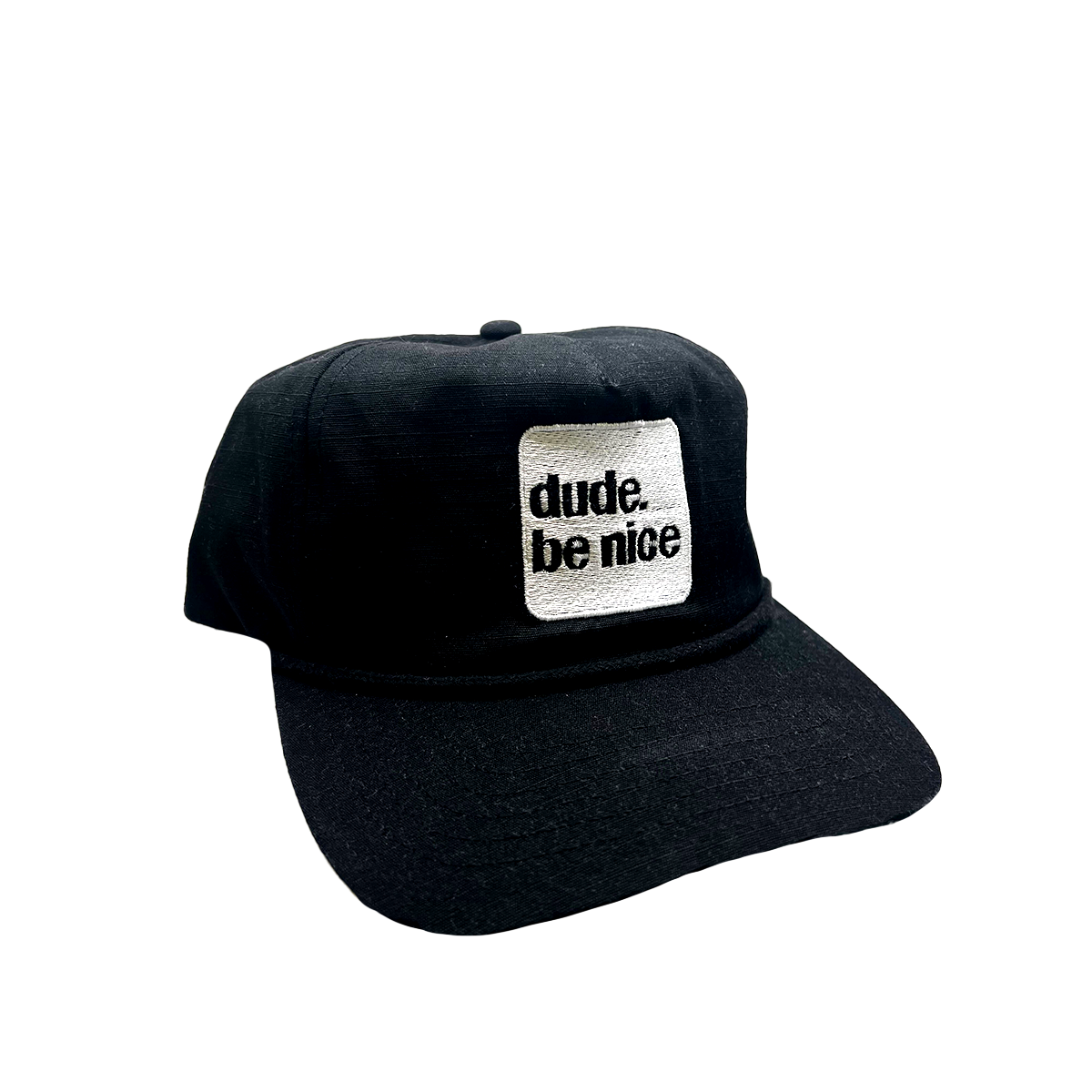 Dude. Be Nice Square Logo Hat (Snapback)