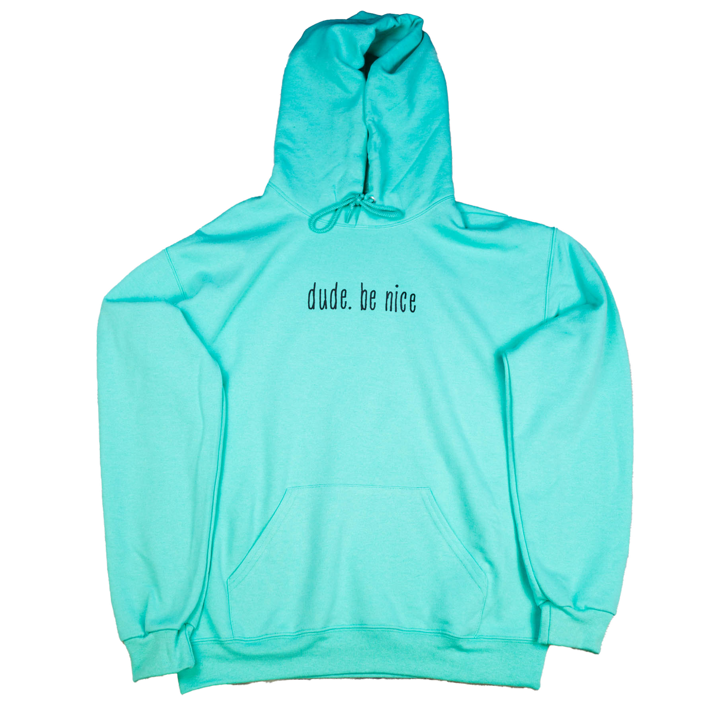 dude. be nice Hoodie (Mint & Chip Collection)