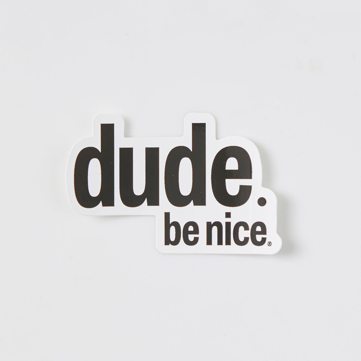 Sticker 10 Pack (Black) - Dude. Be Nice