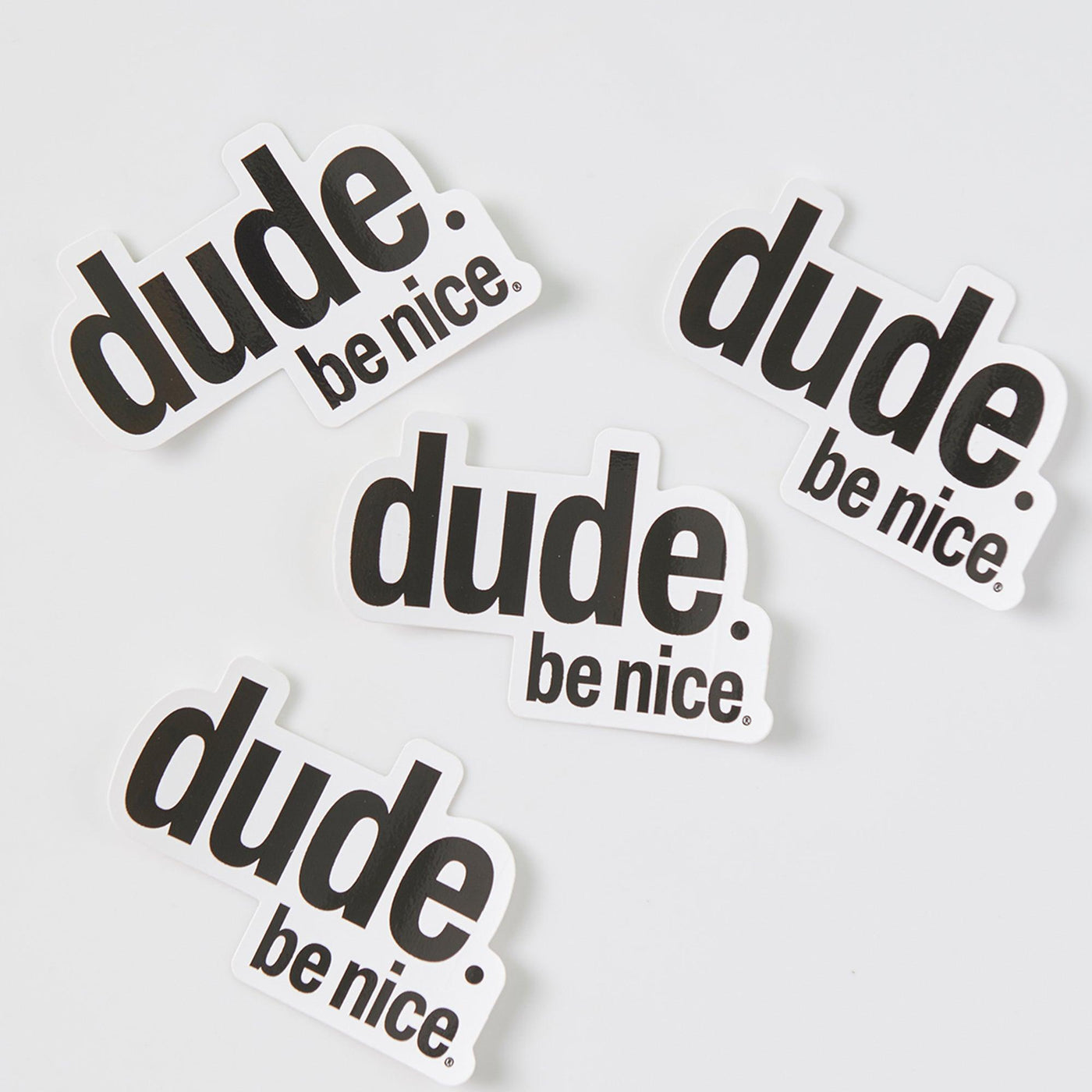 Sticker 10 Pack (Black) - Dude. Be Nice